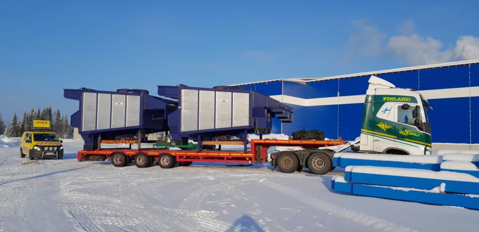 Erikoiskuljetus talvella